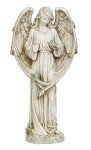 Angel with Two Birds Garden Statue, 20" H