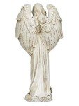 Angel with Two Birds Garden Statue, 20" H