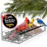 Suction Cup Window Bird Feeder with Seed Tray