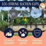 Suction Cup Window Bird Feeder with Seed Tray