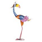 Metal Bird Statue for Garden or Patio Decor