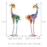 Metal Bird Statue for Garden or Patio Decor