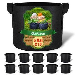 10-Pack 5 Gallon Grow Bags with Handles