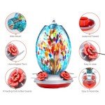 Blue Fireworks Hanging Hummingbird Feeder for Gardens