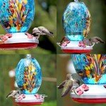 Blue Fireworks Hanging Hummingbird Feeder for Gardens