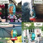 Blue Fireworks Hanging Hummingbird Feeder for Gardens