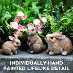 Bunny Garden Decorations - Set of 3 Statues