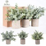 3 Pack Mini Artificial Eucalyptus Potted Plants