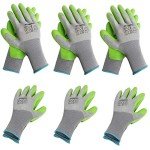6 Pairs Eco Latex Garden Gloves for Work