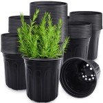 60 Pcs Flexible 1 Gallon Plant Nursery Pots