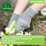 6 Pairs Eco Latex Garden Gloves for Work
