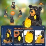 Cute Solar Bear Statue for Garden Decor
