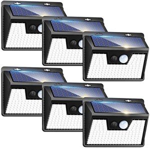 6-Pack Solar Motion Sensor Lights for Outdoors