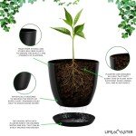 Stackable Plant Pots with Drainage Holes - 5 Pack