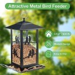Metal Hanging Bird Feeder for Outdoor Gardens