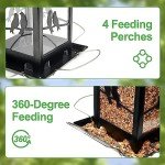 Metal Hanging Bird Feeder for Outdoor Gardens