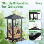 Metal Hanging Bird Feeder for Outdoor Gardens