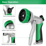 RESTMO Heavy Duty Garden Hose Nozzle with 7 Patterns