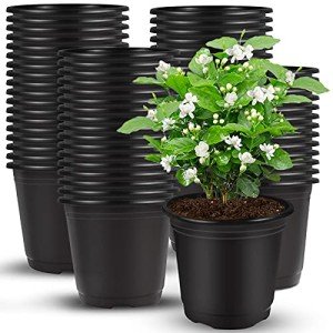 150 Pcs 4" Black Plastic Nursery Pots