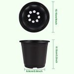 150 Pcs 4" Black Plastic Nursery Pots