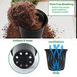 150 Pcs 4" Black Plastic Nursery Pots