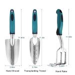 3-Piece Ergonomic Aluminum Garden Tool Set