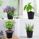 150 Pcs 4" Black Plastic Nursery Pots