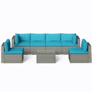 7-Piece Outdoor Patio Furniture Set with Cushions