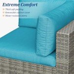 7-Piece Outdoor Patio Furniture Set with Cushions