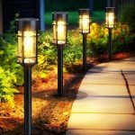 8-Pack Waterproof Solar Pathway Lights for Gardens