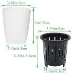 8 Pack 4 Inch Self-Watering White Planters