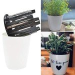 8 Pack 4 Inch Self-Watering White Planters