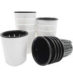 8 Pack 4 Inch Self-Watering White Planters