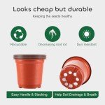 120 Plastic Nursery Pots with Labels for Plants