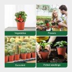 120 Plastic Nursery Pots with Labels for Plants