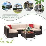 Devoko 7-Piece Outdoor Wicker Sofa Set