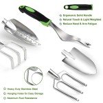 8-Piece Stainless Steel Gardening Tool Set with Tote
