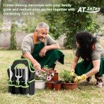 8-Piece Stainless Steel Gardening Tool Set with Tote