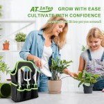 8-Piece Stainless Steel Gardening Tool Set with Tote