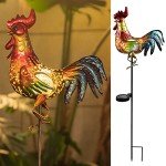 Solar Rooster Chicken Decor for Garden Lovers