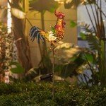 Solar Rooster Chicken Decor for Garden Lovers