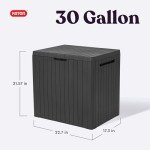 Keter 30 Gallon Outdoor Storage Box & Side Table