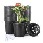 50-Pack Flexible 1 Gallon Nursery Pots with Labels
