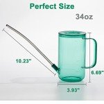 Green Long Spout Watering Can for Indoor Plants