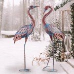 Garden Crane Statues - Set of 2 Bird Art