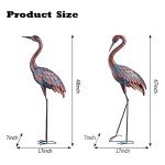 Garden Crane Statues - Set of 2 Bird Art