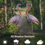 Garden Crane Statues - Set of 2 Bird Art