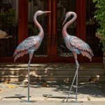 Garden Crane Statues - Set of 2 Bird Art