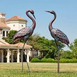 Garden Crane Statues - Set of 2 Bird Art
