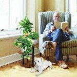 3-Tier Metal and Wood Plant Stand for Indoor/Outdoor